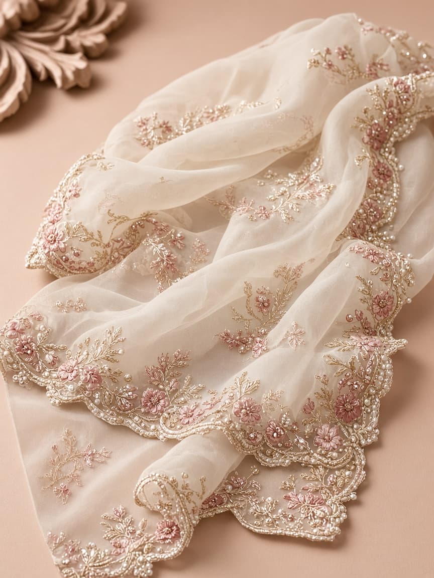 Organza Embroidered Dupatta — photo 1