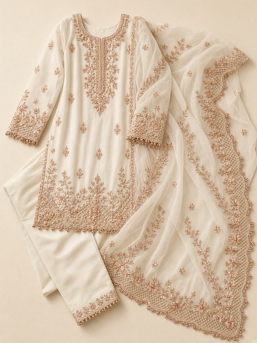 Champagne Stitched Formal 3PC — photo 1